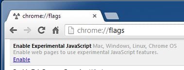 I flag di Chrome.