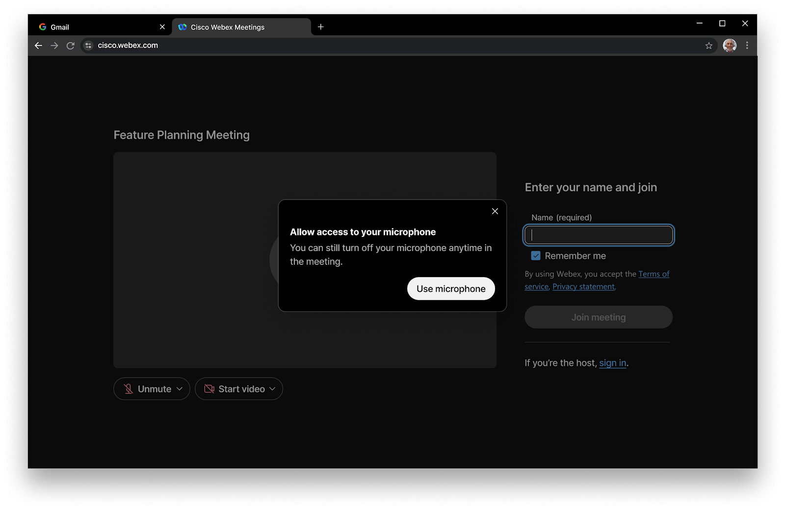 Use microphone button clicked.