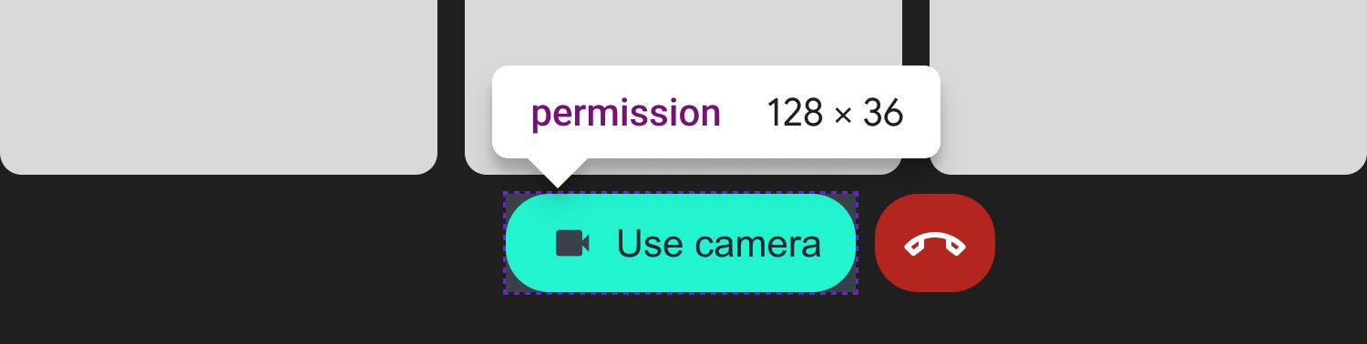 Permission element with camera access.