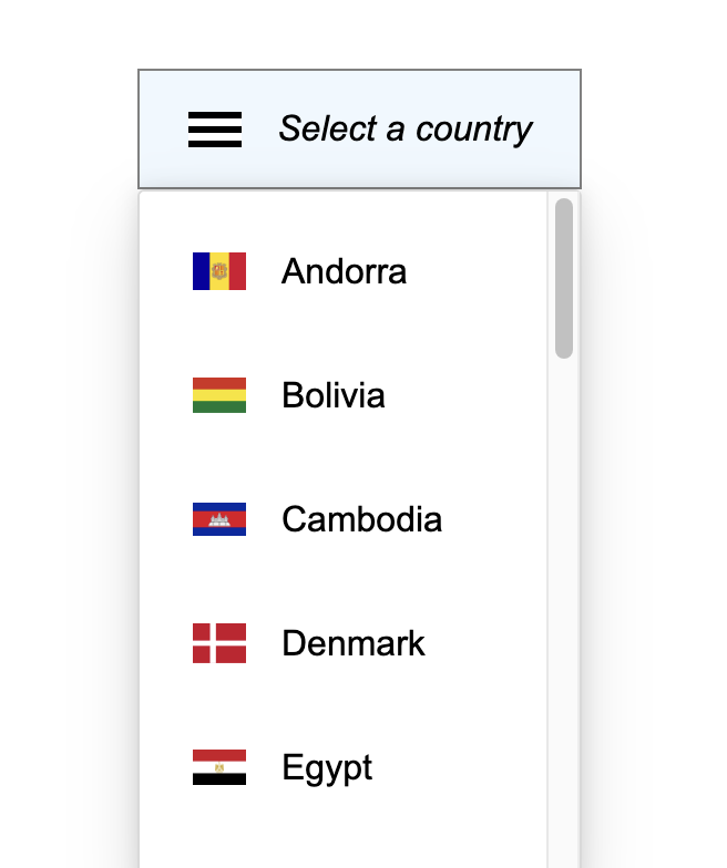 Country Selection Request for developer feedback: customizable select | Blog | Chrome for ...