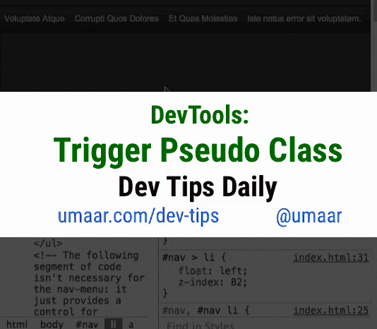 Trigger a pseudo class (like hover) on an element