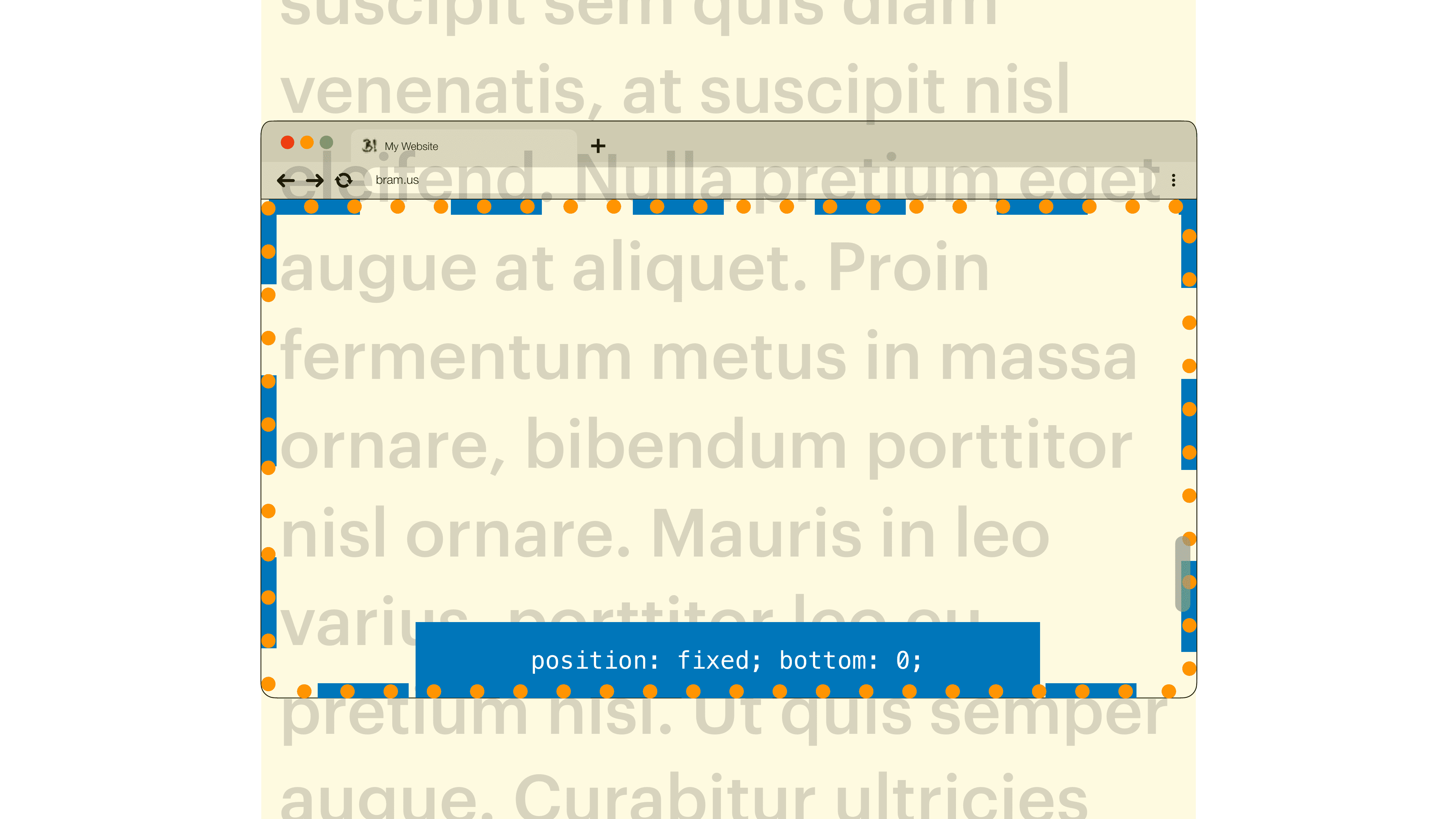 Görsel Görünümün Görselleştirme (turuncu dış çizgi).