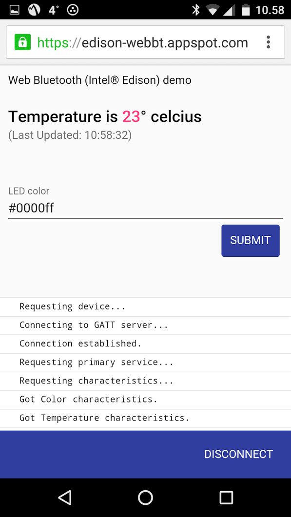 تطبيق العميل على الهاتف.