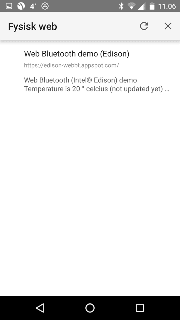 تم إدراج عنوان URL لتطبيق الويب.