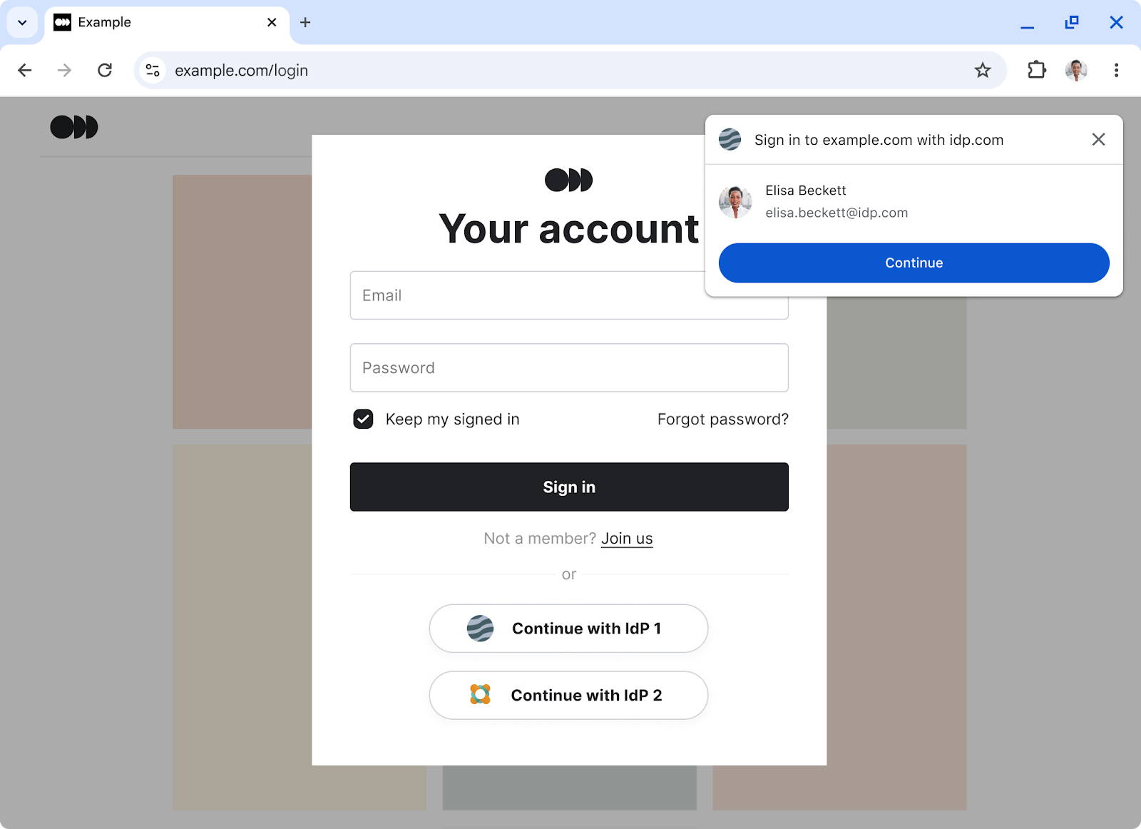 Exemplo de fluxo de mediação imediata