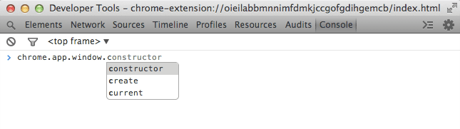 Log konsol DevTools