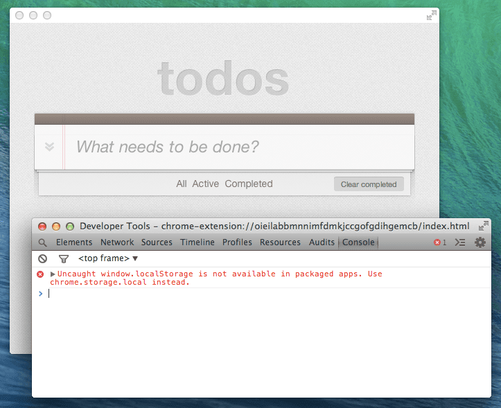 Todo app with localStorage console log error