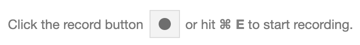 The record button in DevTools