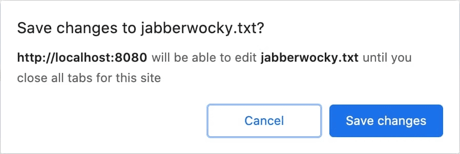 Przed zapisaniem pliku wyświetla się prośba o przyznanie uprawnień.