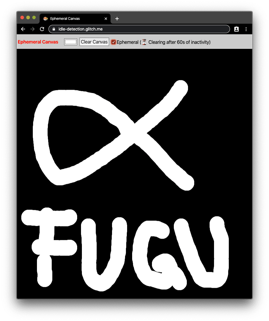 Flüchtiger Canvas – Demo