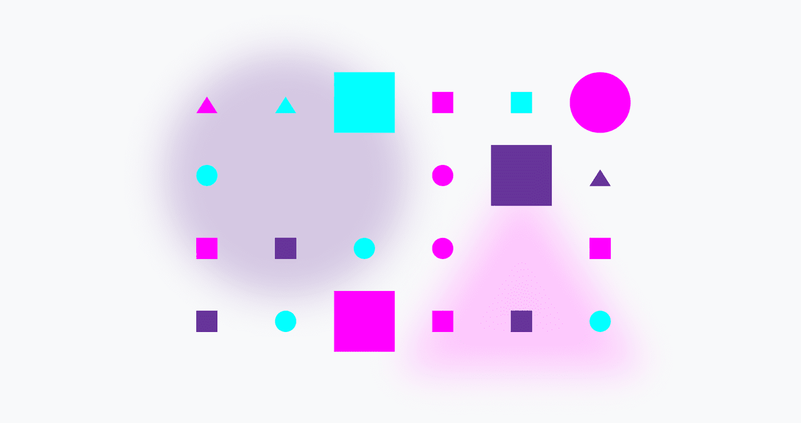 The colorful grid only has small and medium shapes visible.
