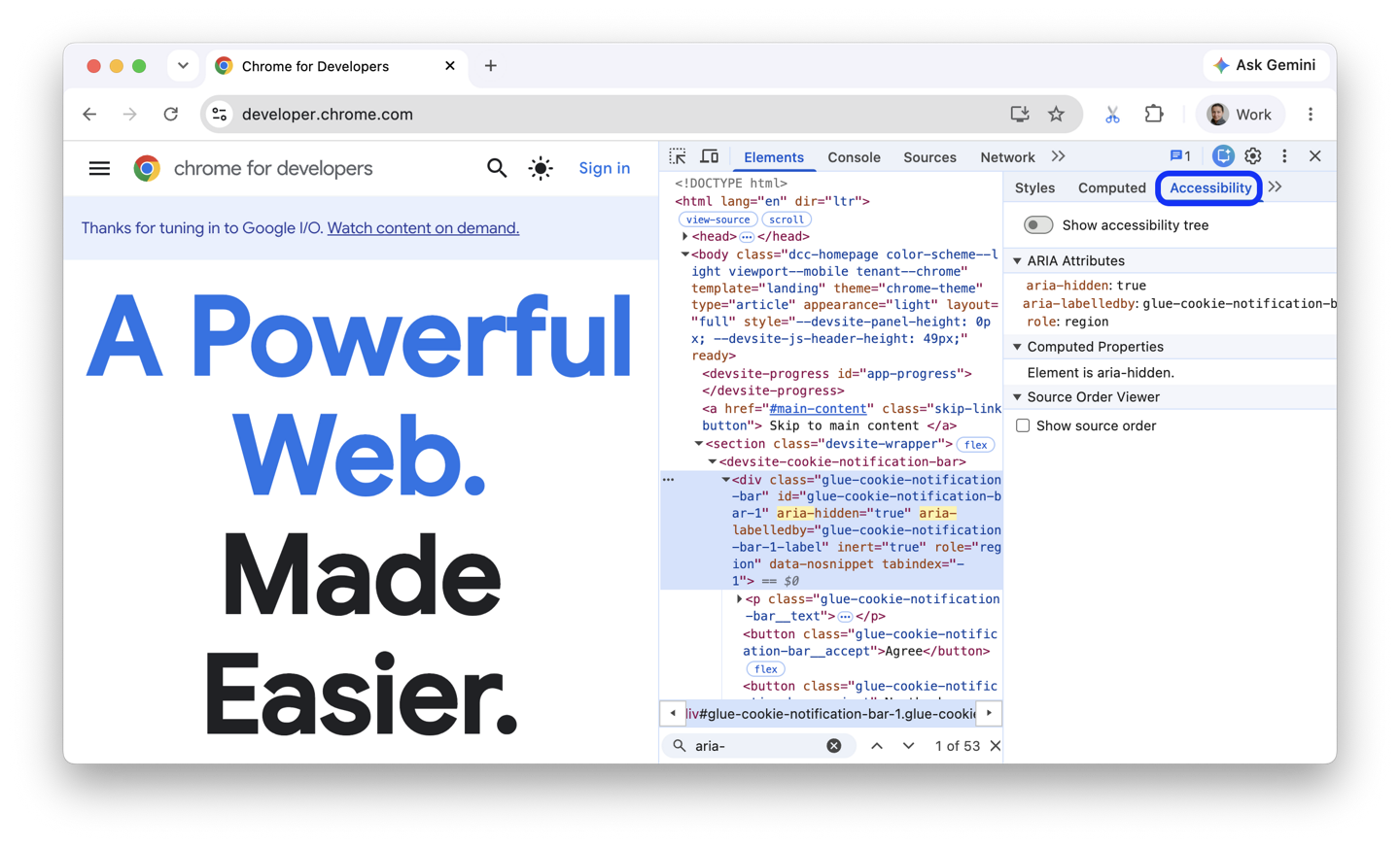 Accessibility features reference | Chrome DevTools | Chrome for Developers
