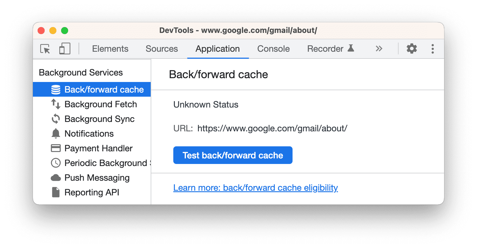 Onglet "Cache amélioré".