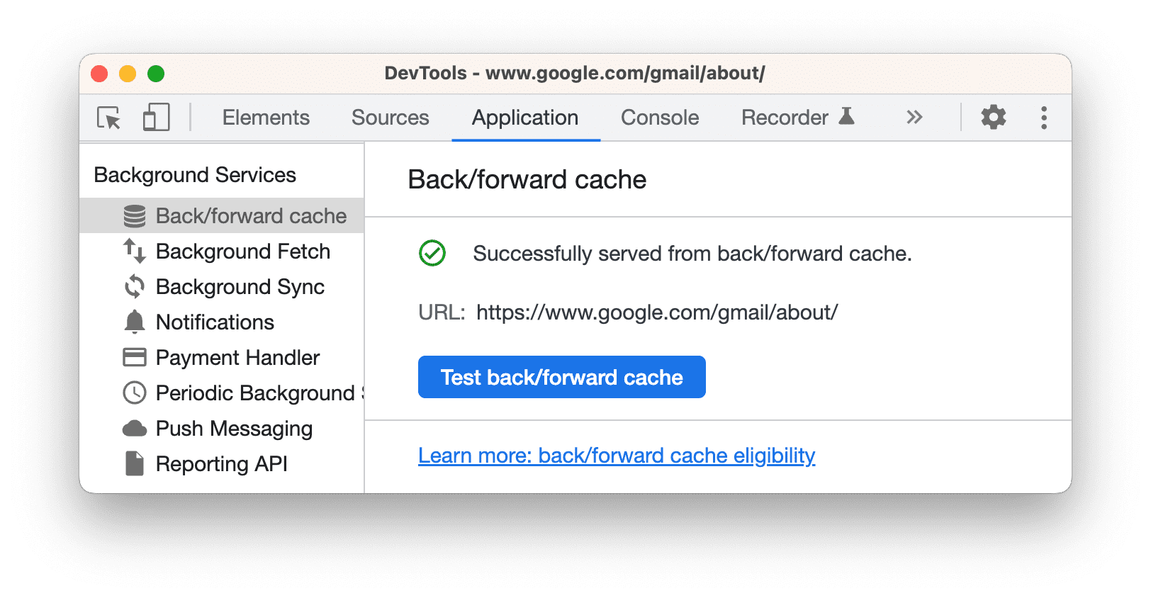 Succesvol weergegeven vanuit de back-/forward-cache.