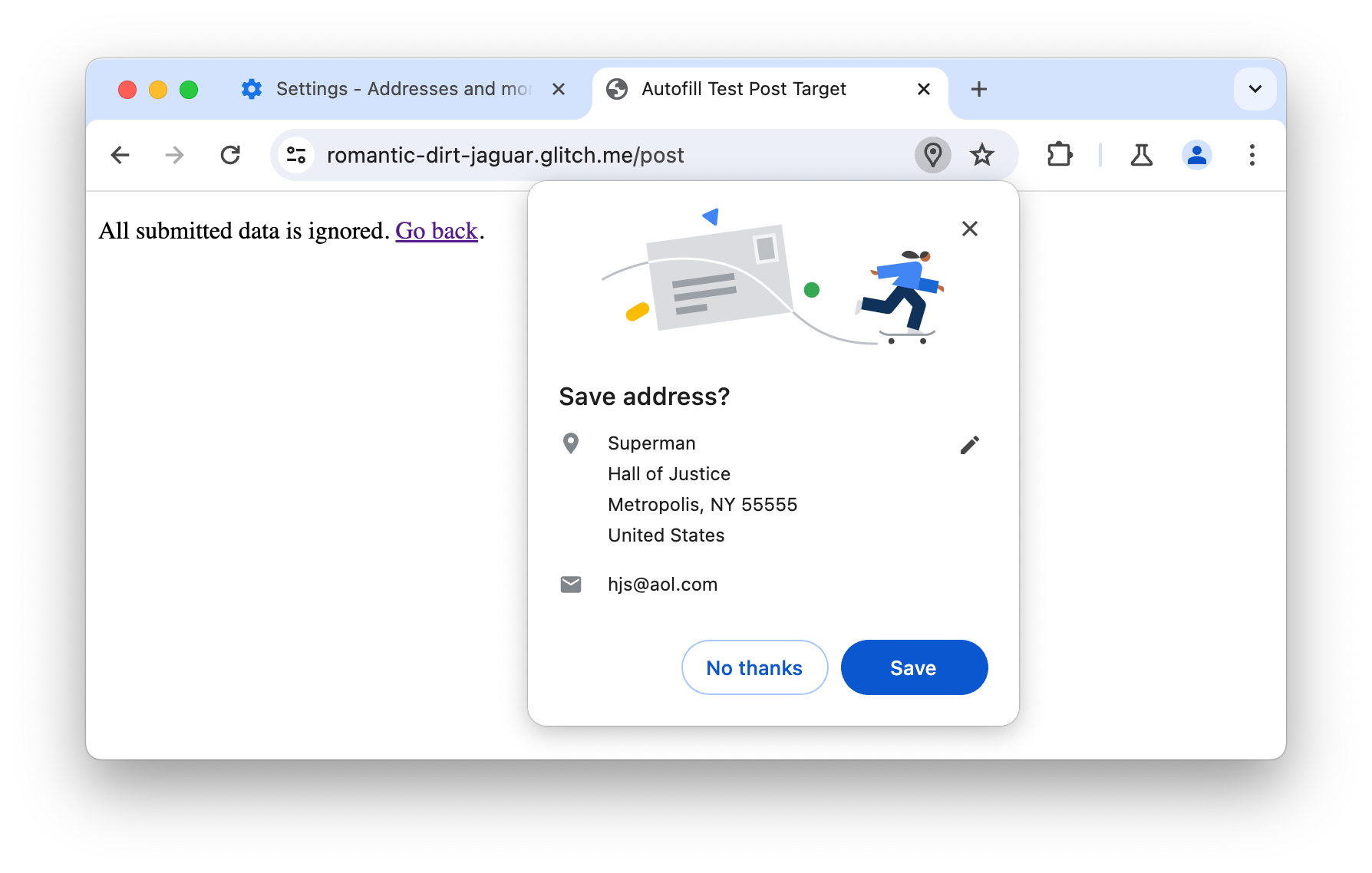 Autofill: Inspect and debug saved addresses | Chrome DevTools | Chrome ...