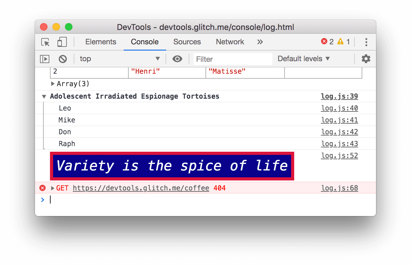 Une erreur 404 dans la console