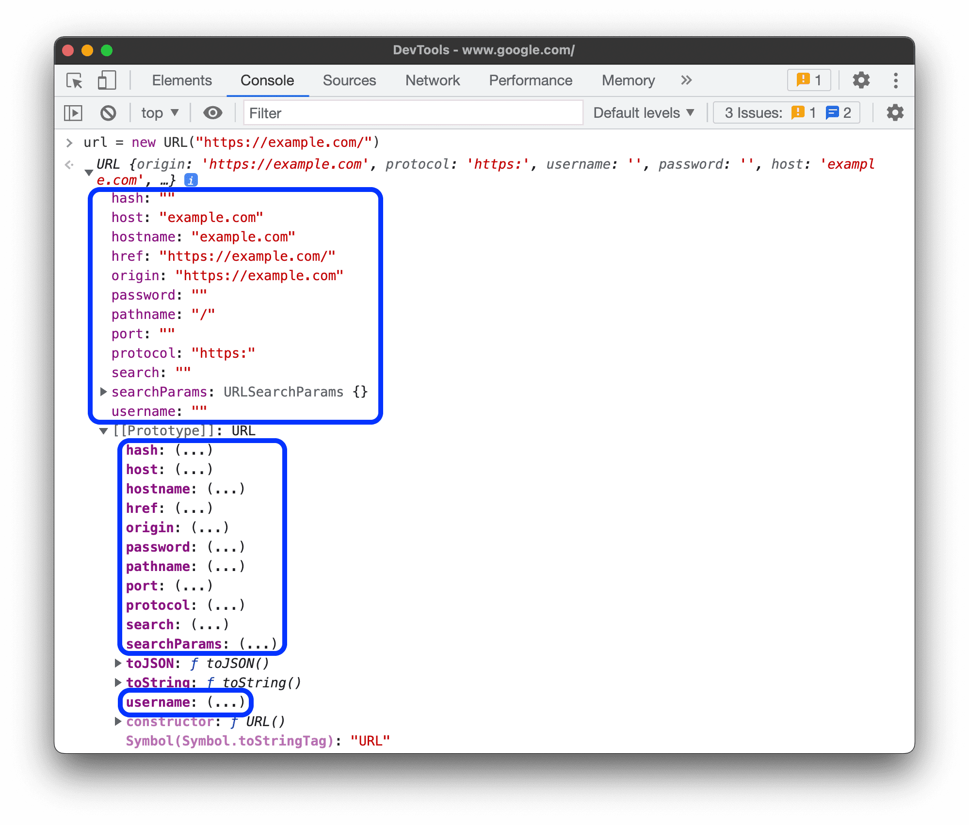 継承されたプロパティの表示。