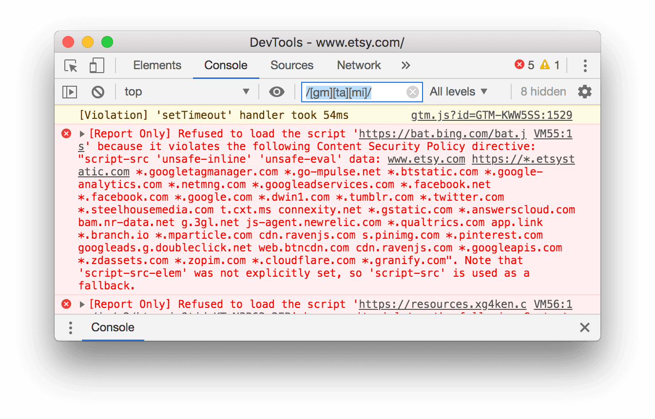 סינון הודעות שלא תואמות ל-/[gm][ta][mi]/.