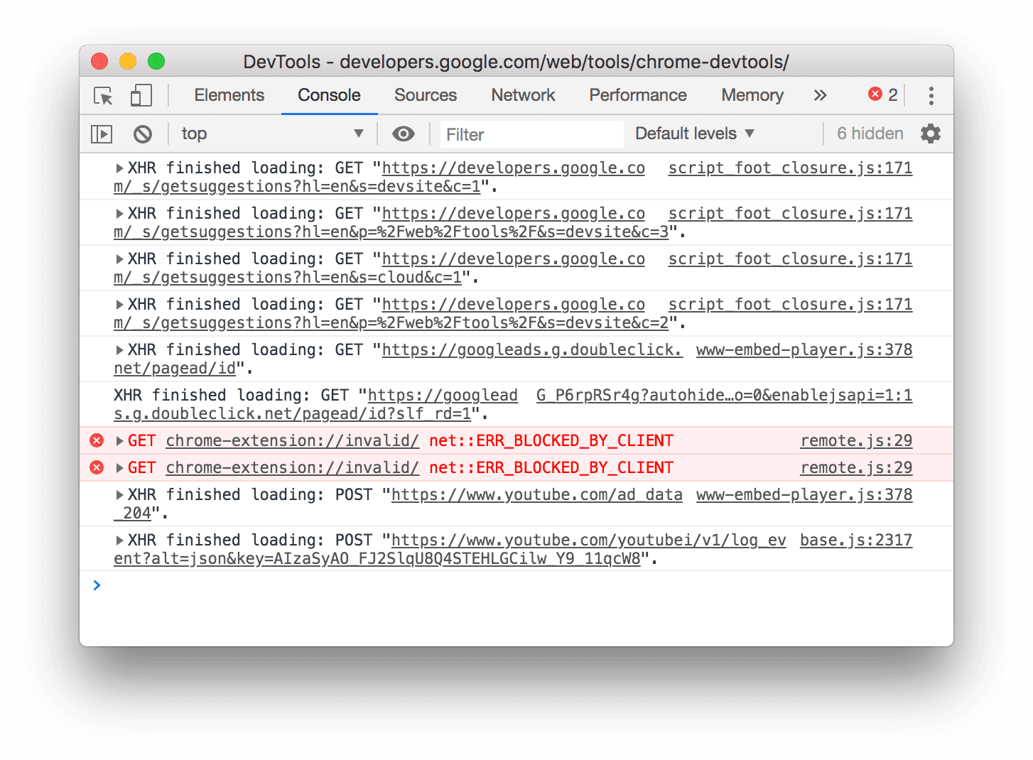 ลักษณะของคำขอ XMLHttpRequest และการดึงข้อมูลที่บันทึกไว้หลังจากเลิกจัดกลุ่ม