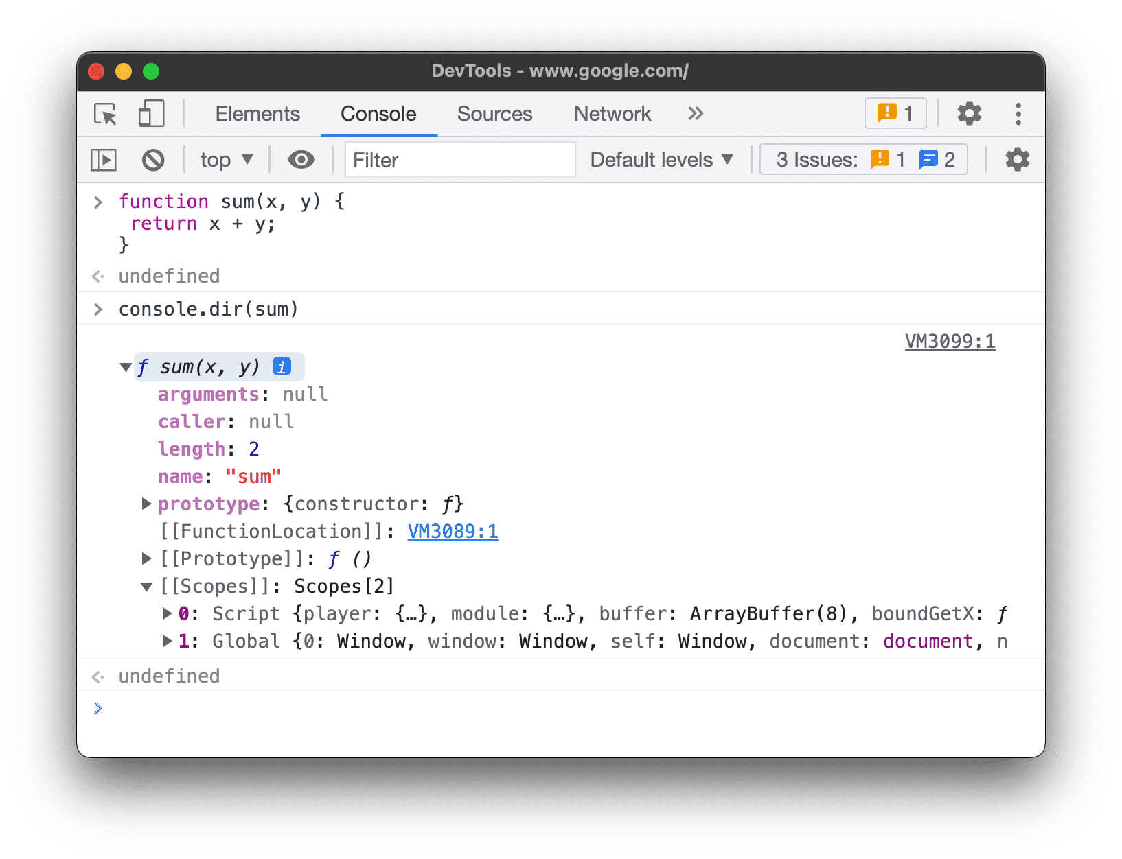 Attribute einer Funktion ansehen