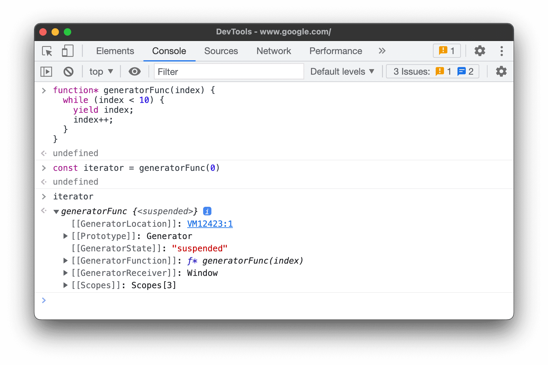 Iterator オブジェクト。