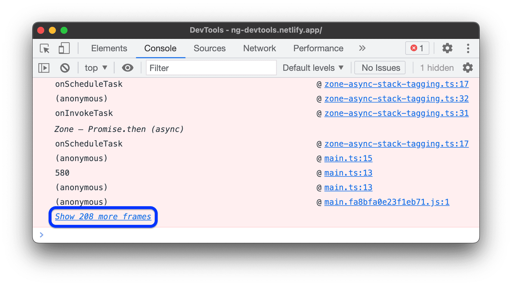 Menampilkan N frame lagi.
