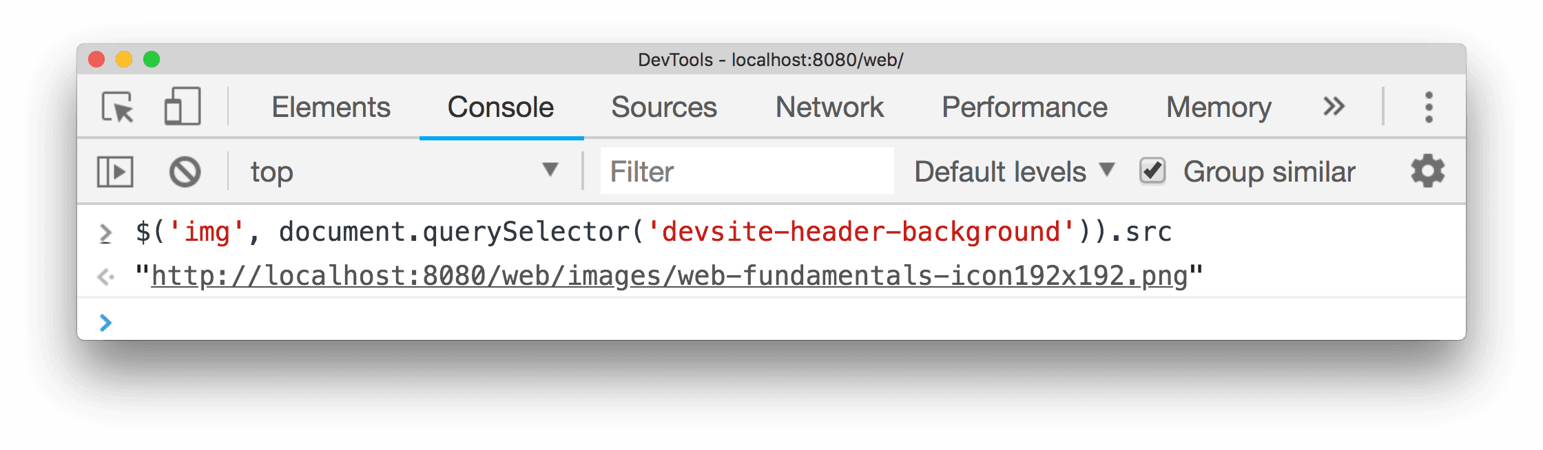 ตัวอย่าง $(&#39;img&#39;, div).src