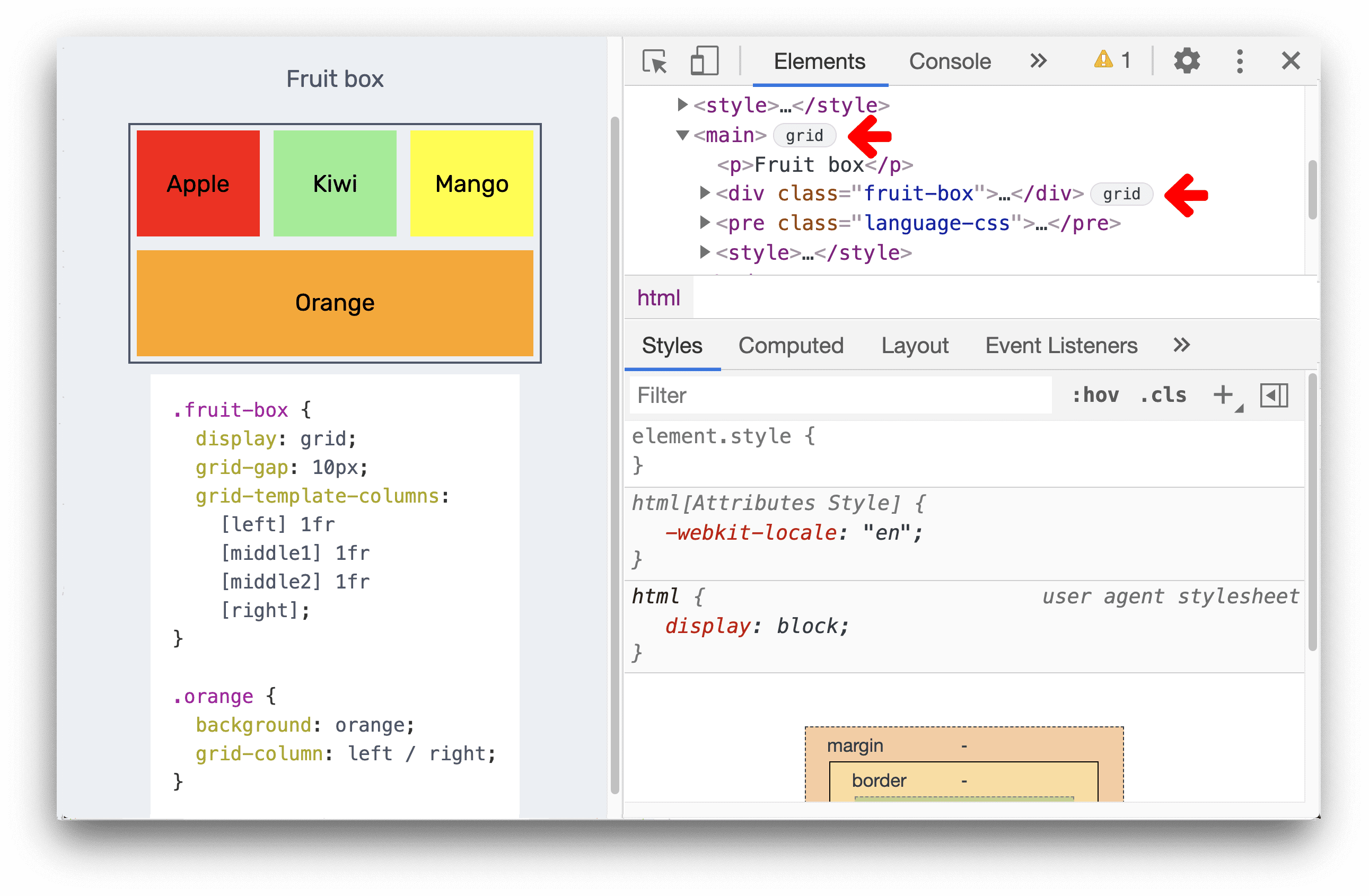 Reporting process with an out-of-the-box JavaScript data grid