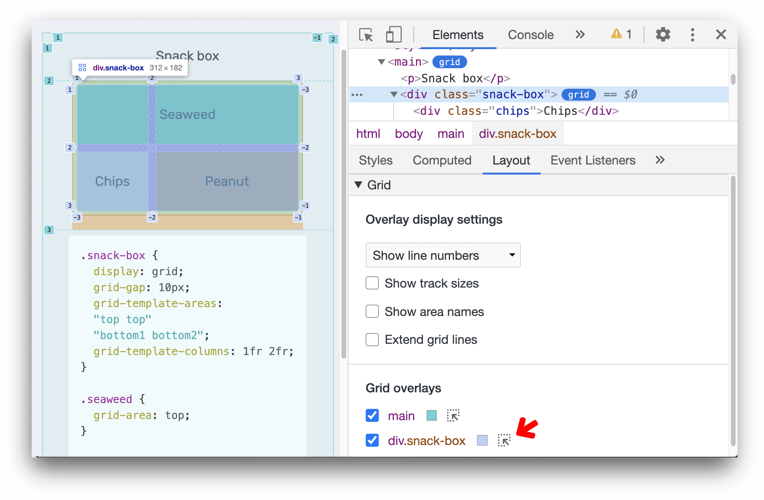 醒目顯示格狀檢視畫面