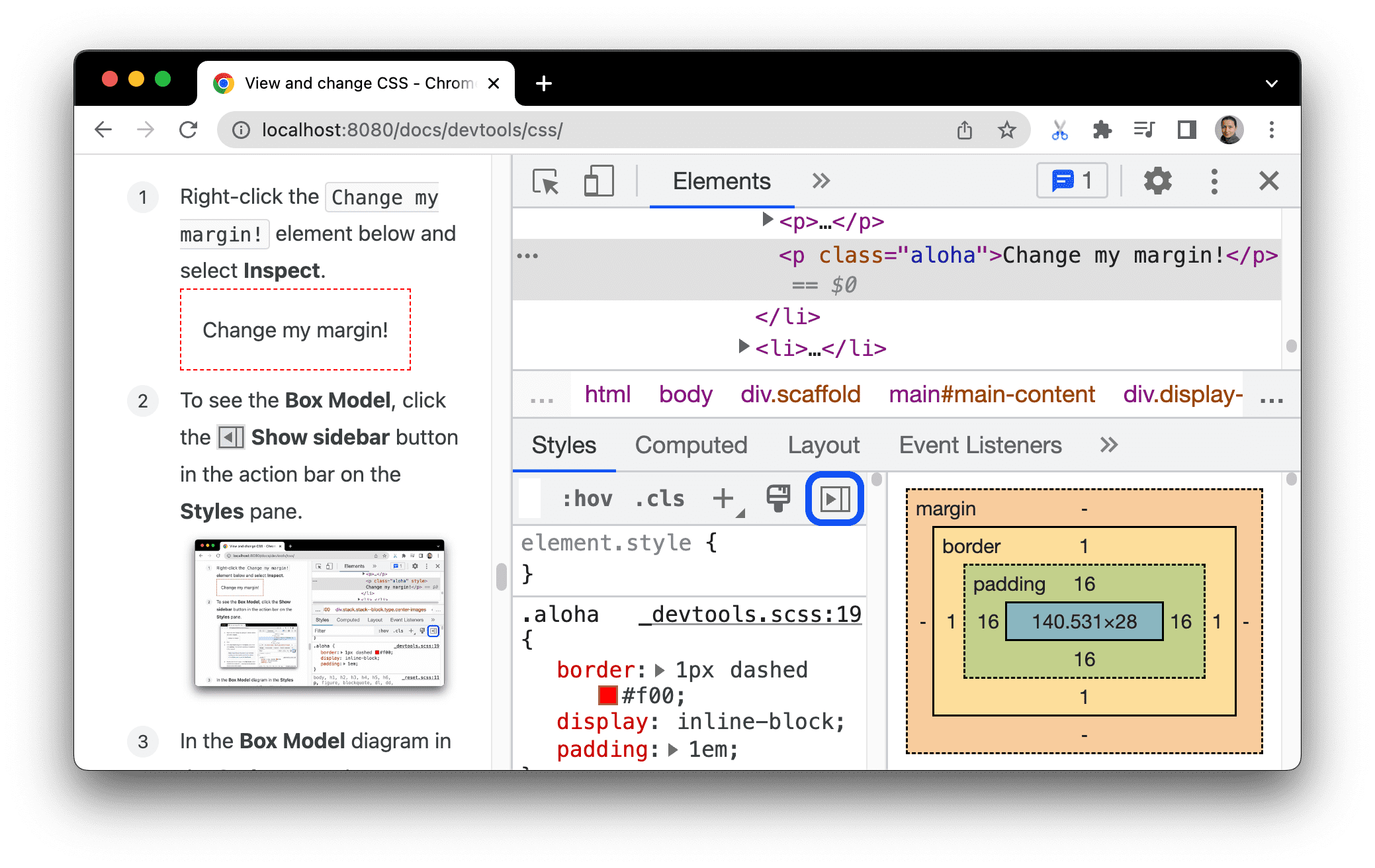 Diagramm des Box-Modells.