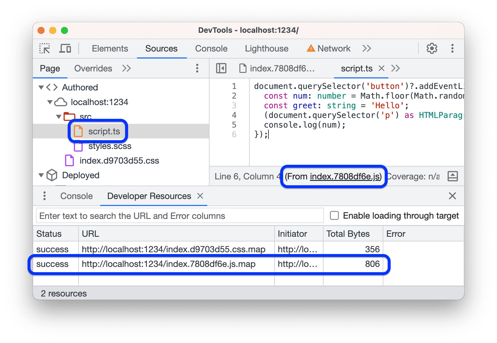 Durch eine manuell geladene Quellkarte wird die Originaldatei im Dateibaum angezeigt.