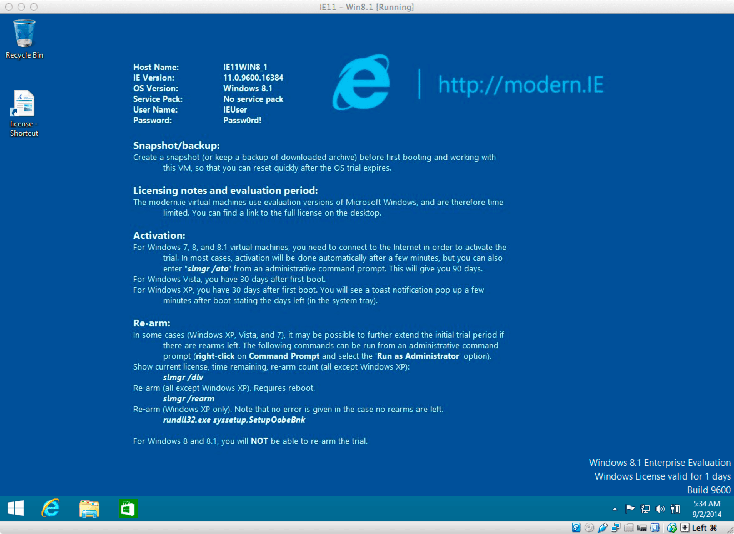 Moderne IE-VM