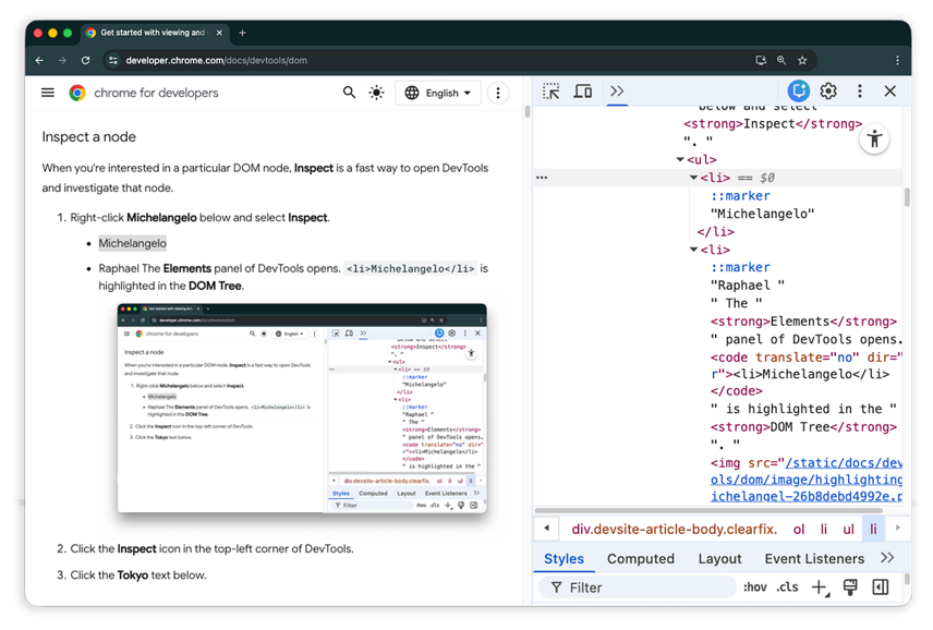 Get started with viewing and changing the DOM | Chrome DevTools ...