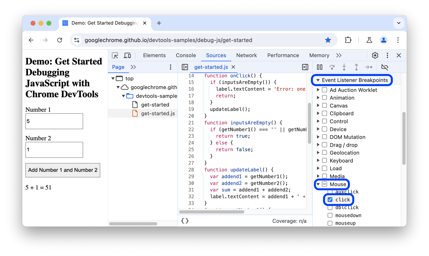 Cómo depurar JavaScript | Chrome DevTools | Chrome for Developers