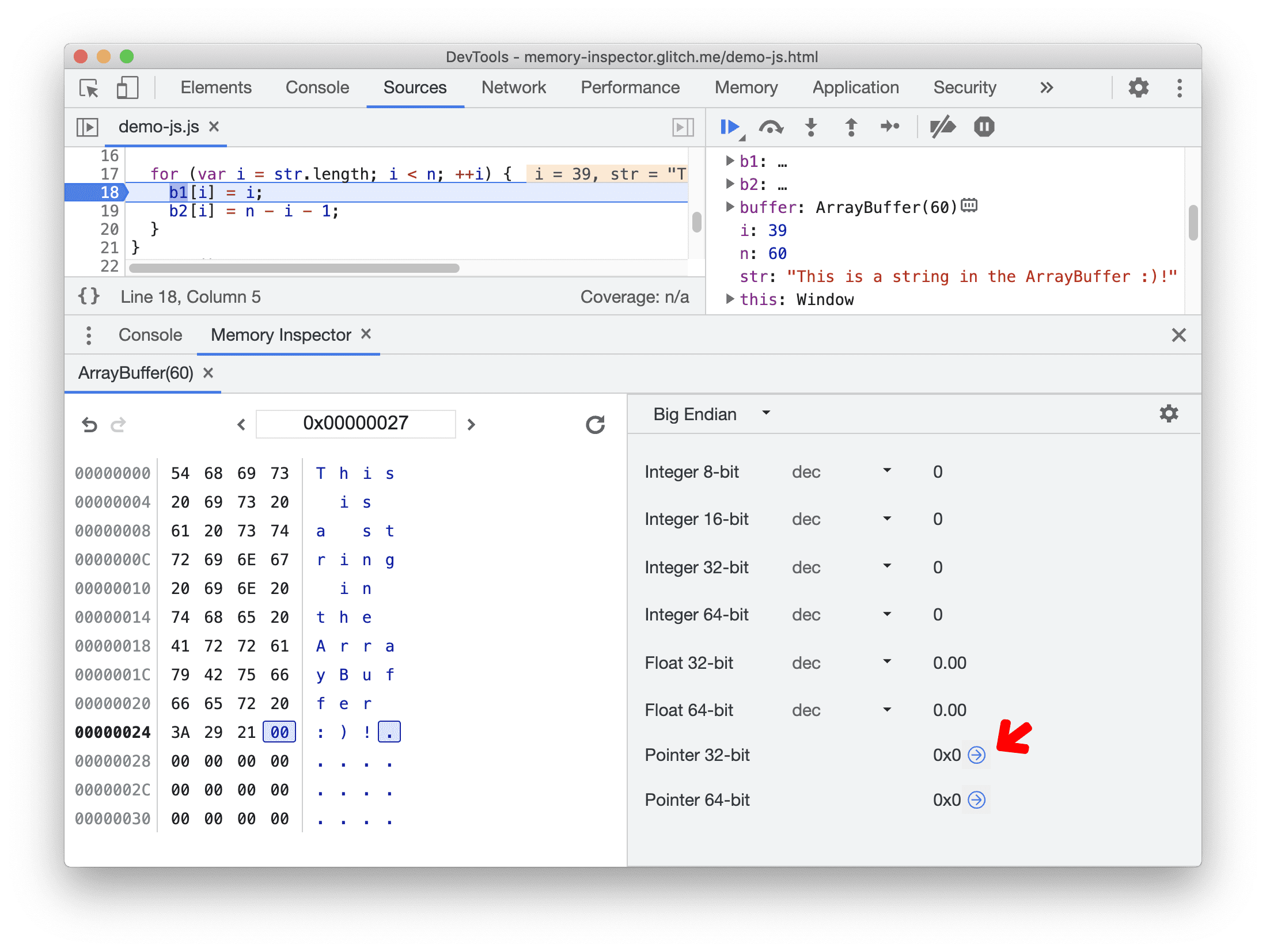 Bouton "Aller à l'adresse"