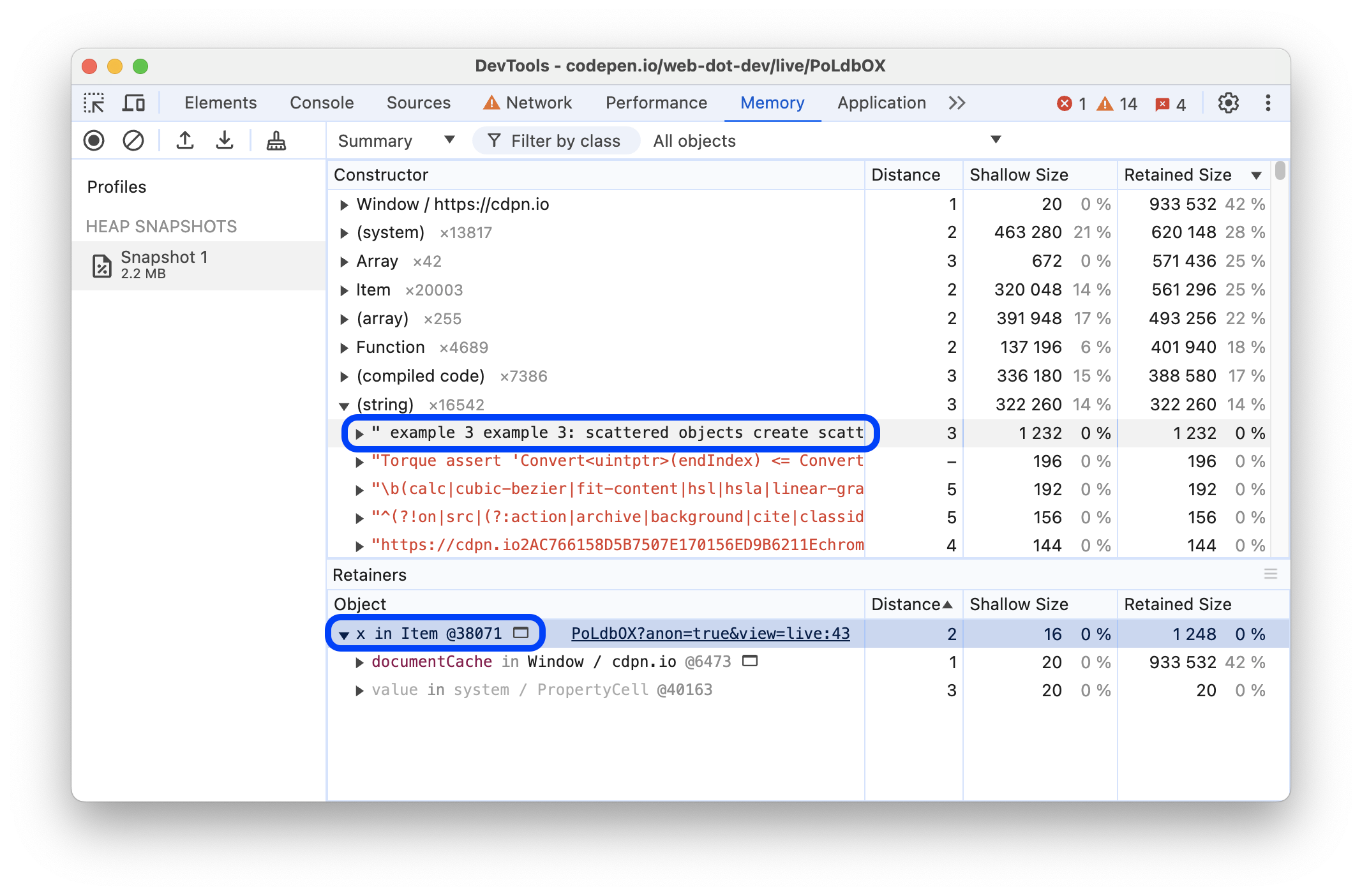 Seção "Retenções".