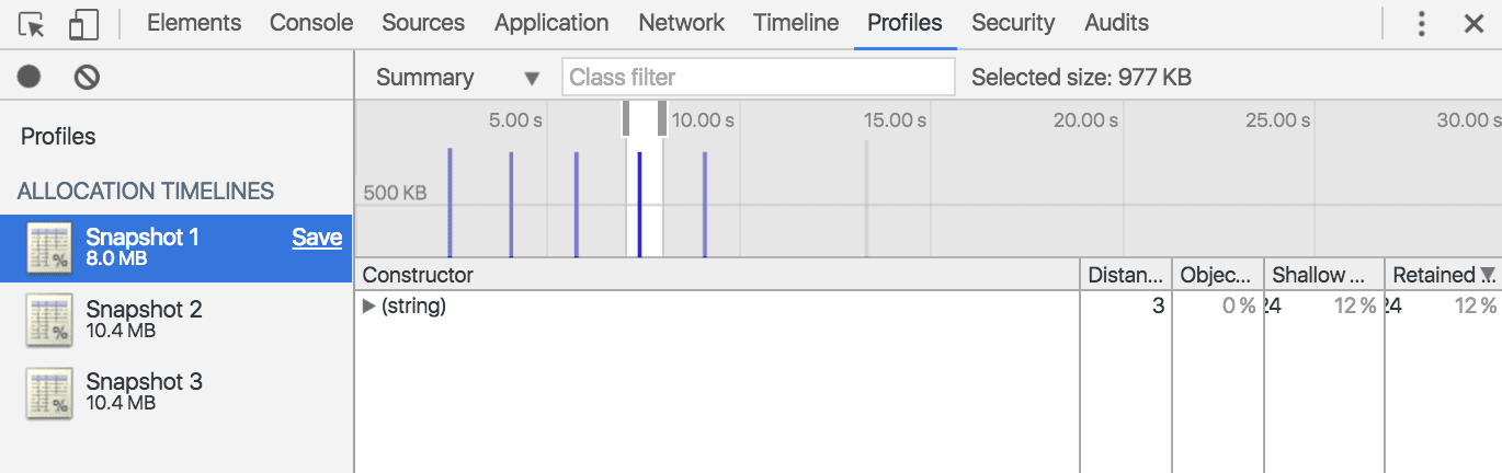 chronologie d&#39;allocation avec zoom