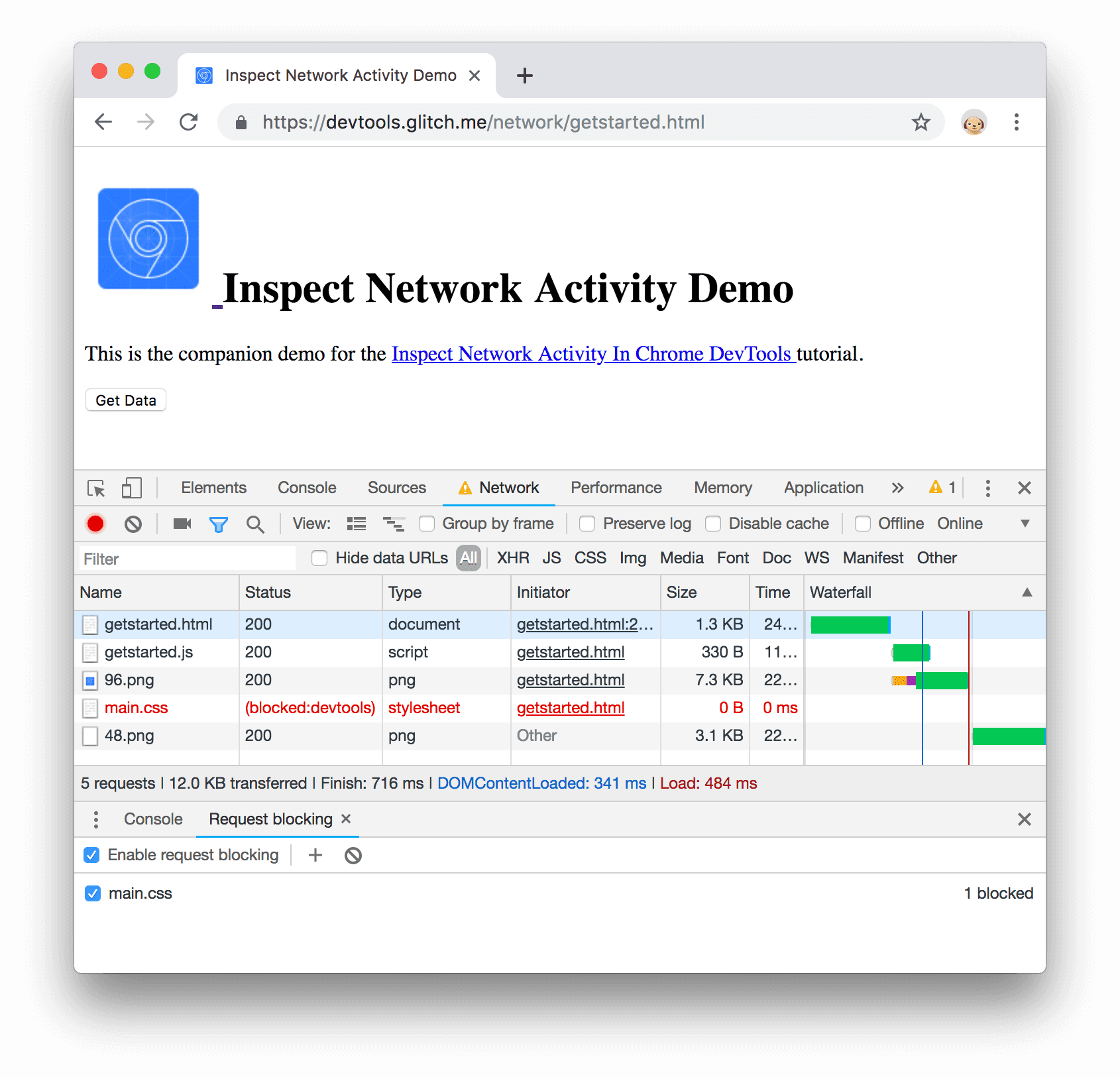 main.css がブロックされています