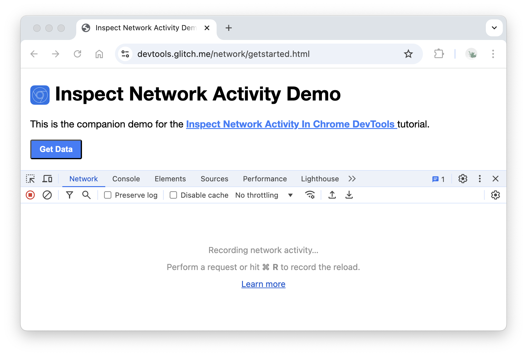 Devtools Network 패널이 창 하단에 도킹되어 있습니다.