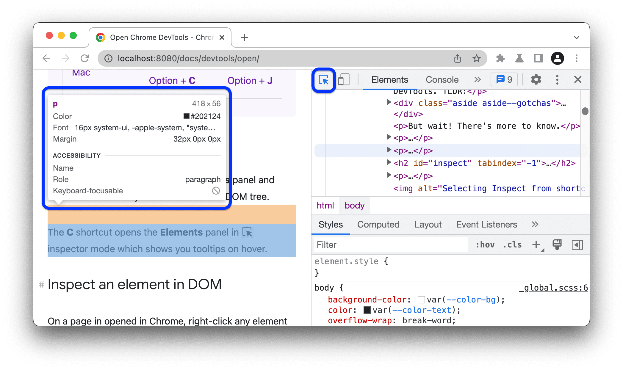 Developer Console view tabs appear behind frame when console is