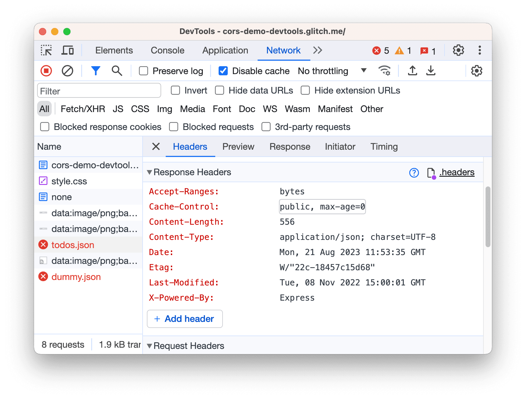 โปรแกรมแก้ไขส่วนหัวการตอบกลับ