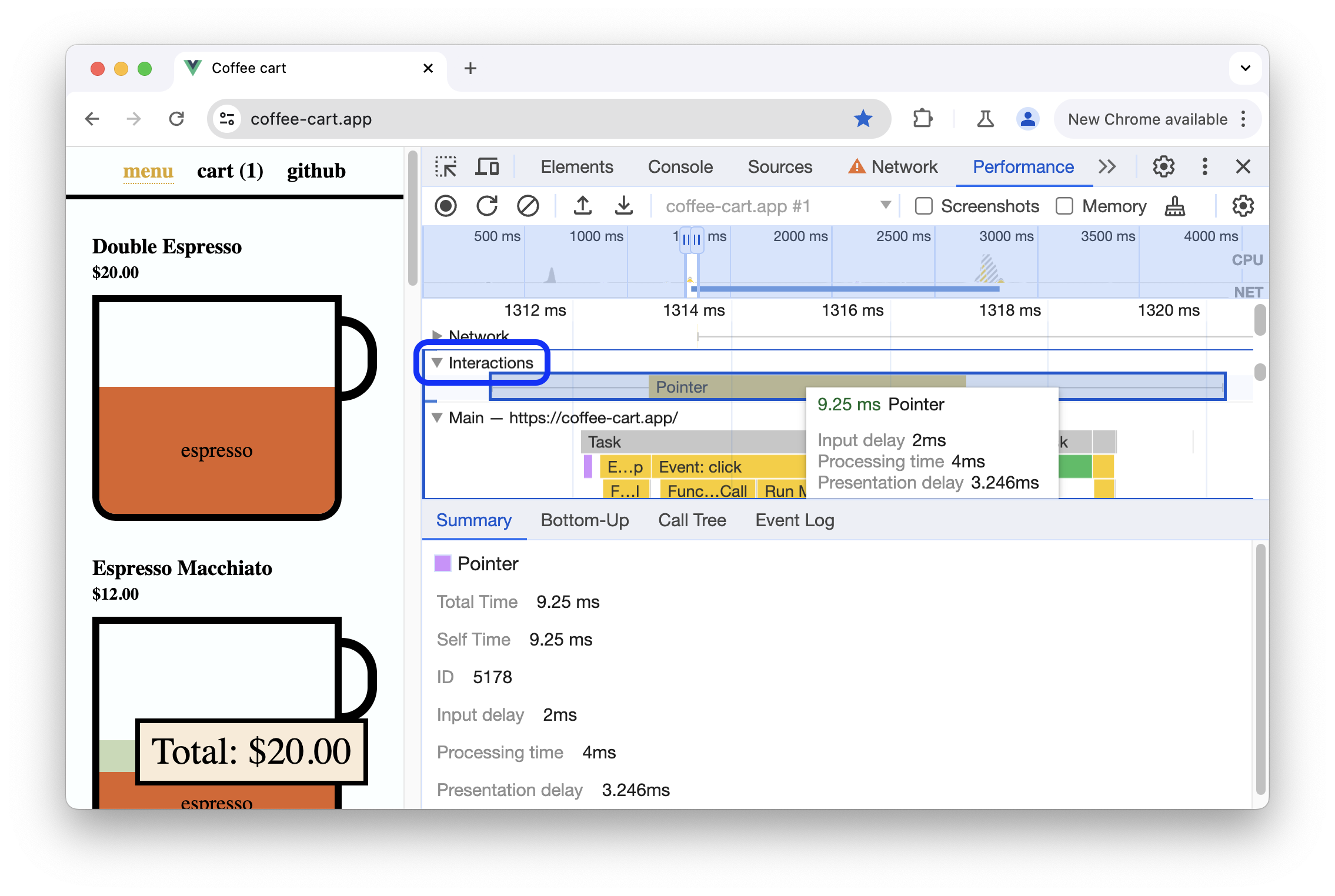 Раздел «Взаимодействия».