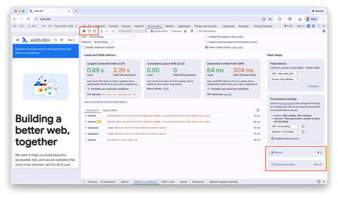 Performance features reference | Chrome DevTools | Chrome for Developers