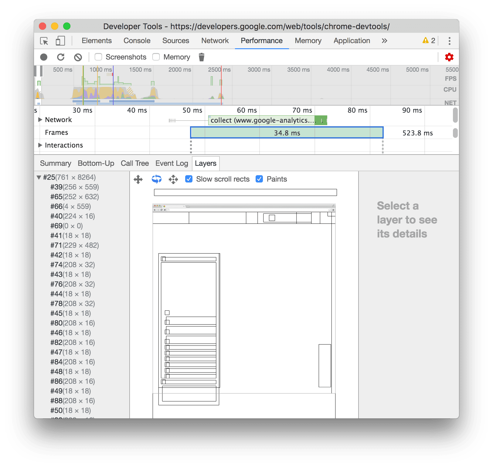 Tab „Layers“