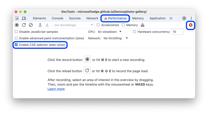 Analyze CSS selector performance during Recalculate Style events ...