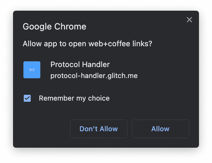 Izinkan untuk menangani link.