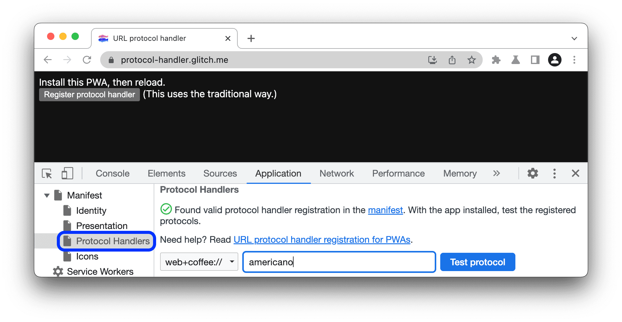 Menguji handler.
