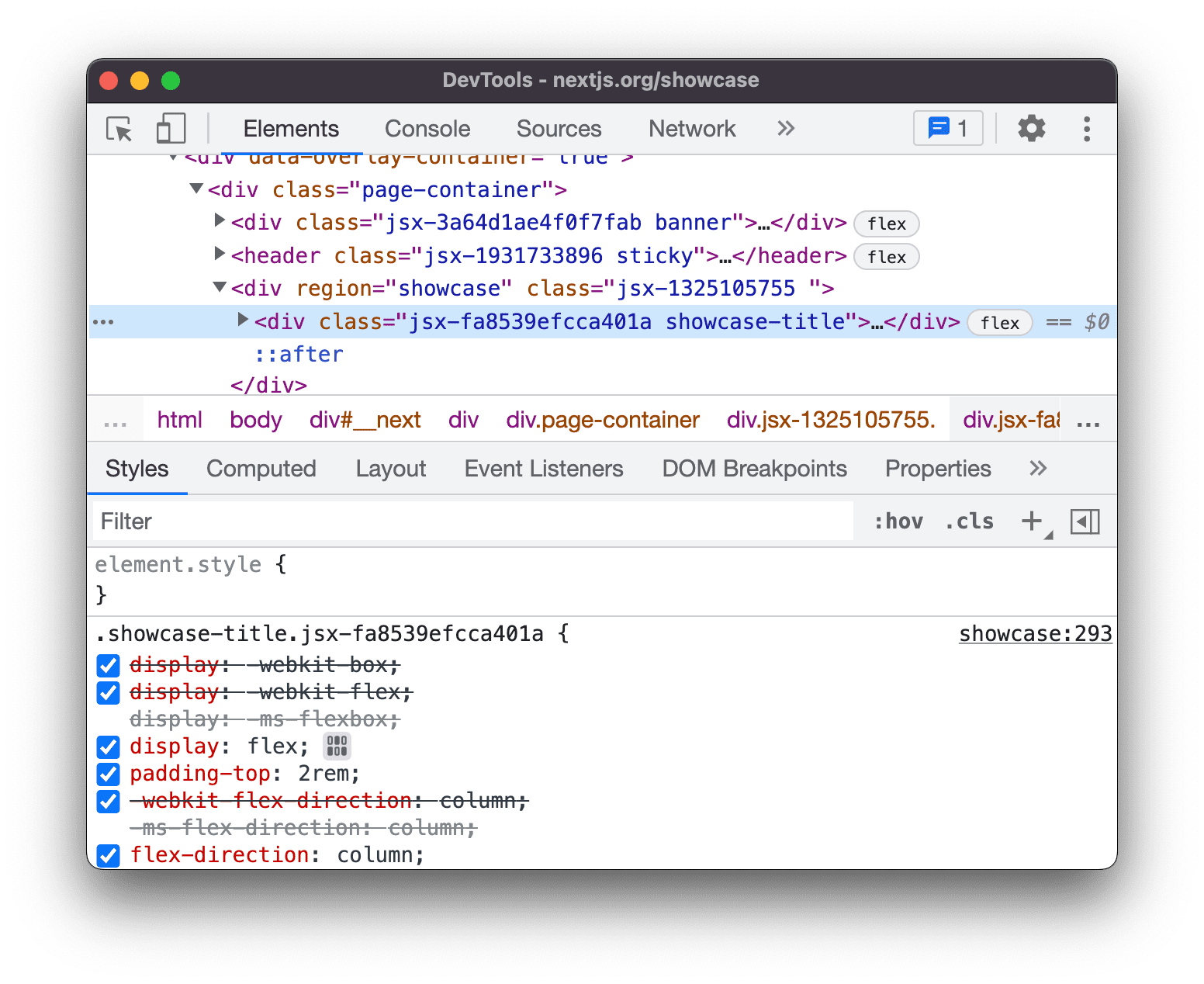 自動產生的 CSS 類別,名稱為隨機字串。