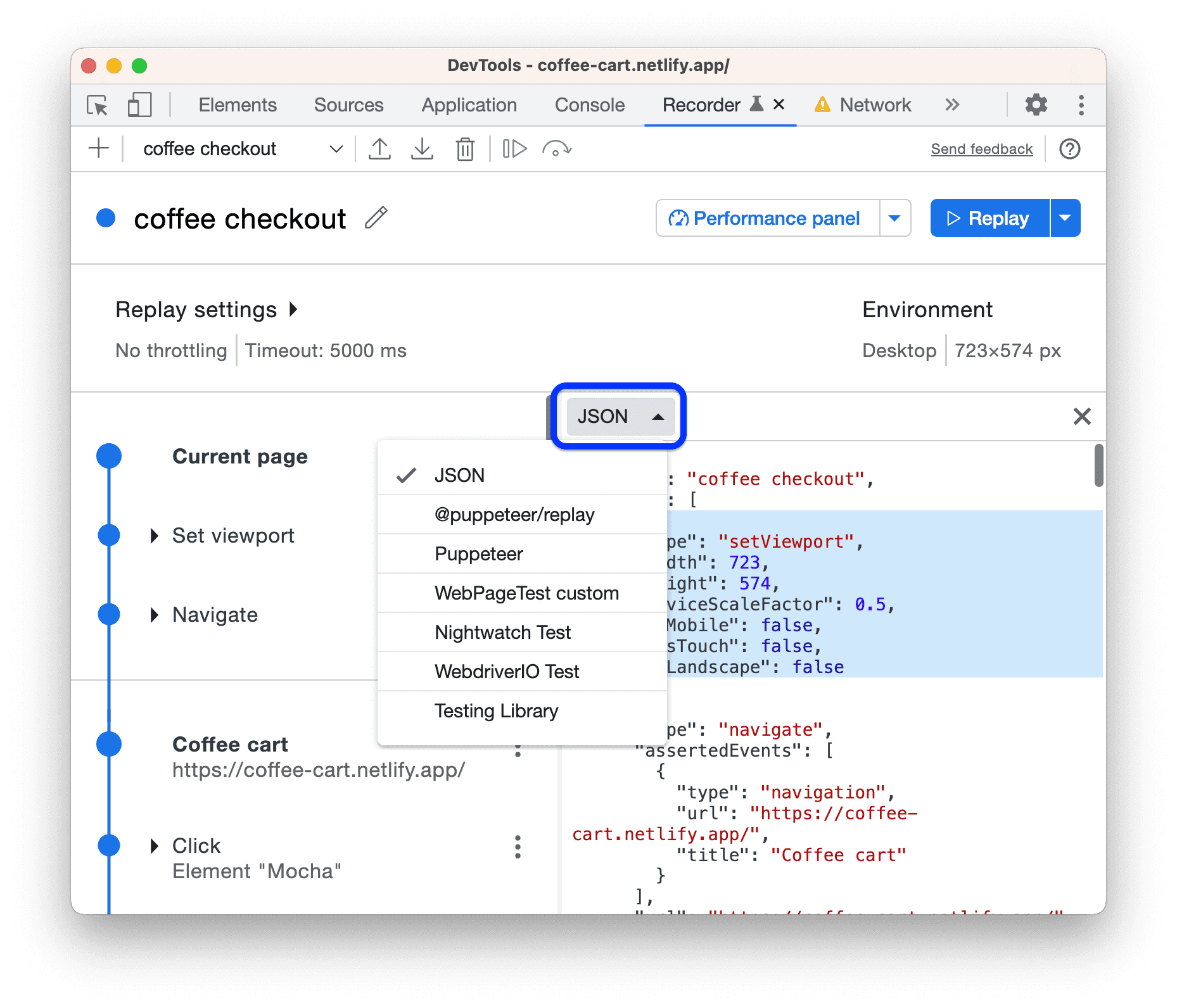 Daftar drop-down format.