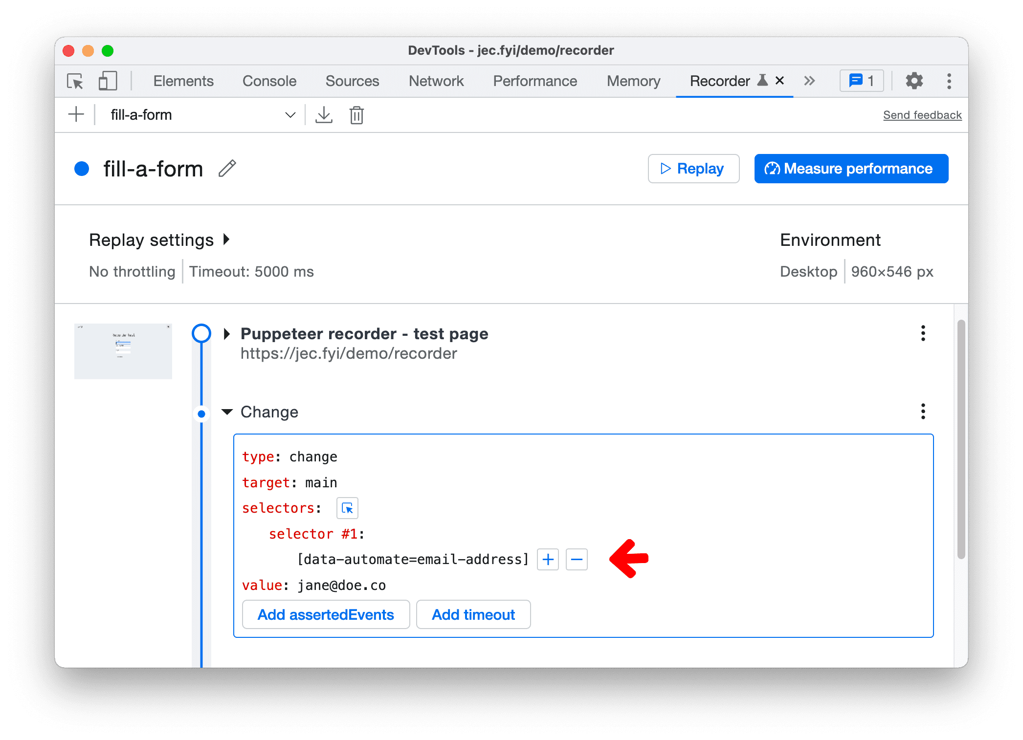 Het resultaat van een aangepaste selectorselectie.